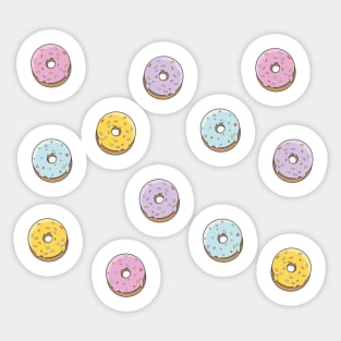 Cute donut pattern Sticker